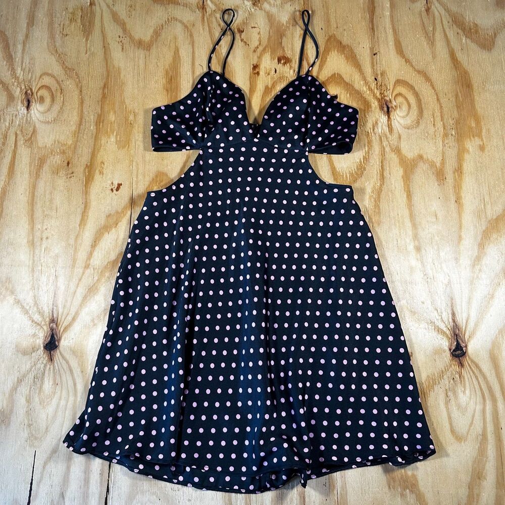 Zara Mini Polka Dot Cut Out Dress Size Large